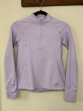 DSG: Girls Lavender Heather 1/4 Zip Pullover, Size L (14)